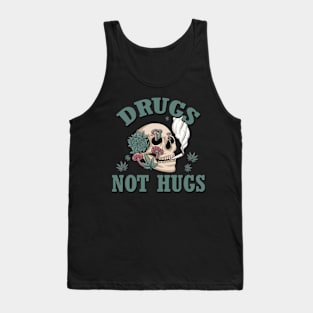 Drugs not Hugs Weed Design Tank Top